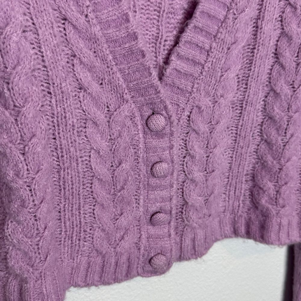 For Love And Lemons Pink Cable Knit Cardigan - Picture 3 of 6